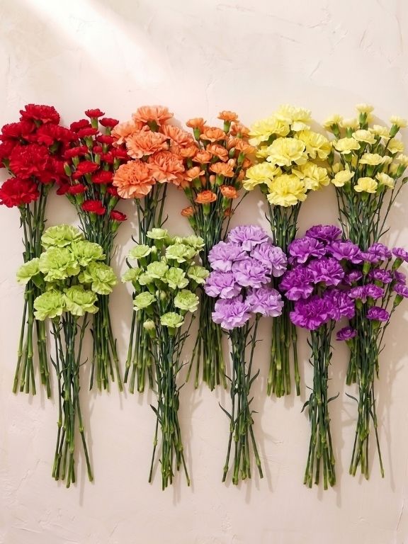 150 CARNATIONS & 50 MINI CARNS ASSORTED COMBO BOX